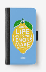 iPhone 17e Wallet Case - Lemon Quote - View 1
