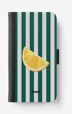 iPhone 17e Wallet Case - Lemon Stripes - View 1