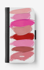 iPhone 17e Wallet Case - Lipstick Smears - View 1