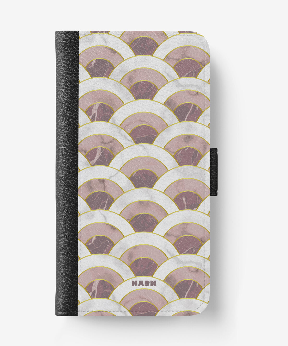 iPhone 17e Wallet Case - Pink Marble Waves - View 1