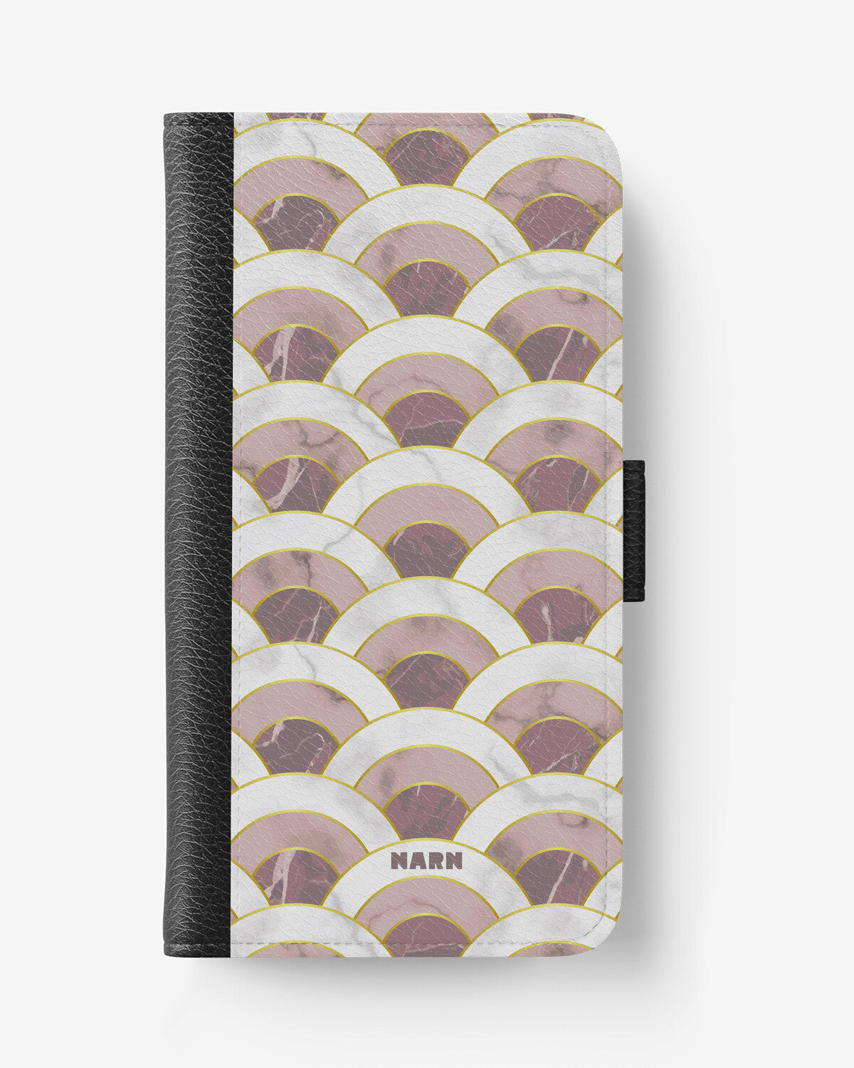 iPhone 17e Wallet Case - Pink Marble Waves - View 1