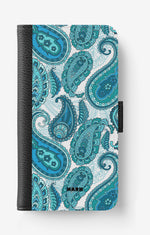 iPhone 17e Wallet Case - Turquoise Paisley - View 1