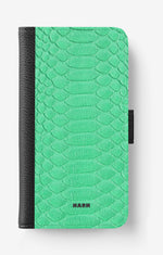 iPhone 17e Wallet Case - Turquoise Snake - View 1