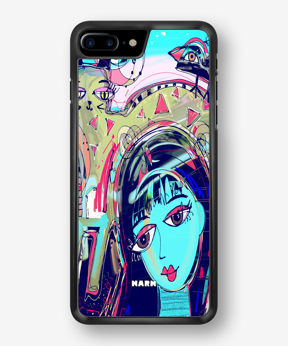 iPhone 6 / 6s Hard Case – Abstract Cat - View 1