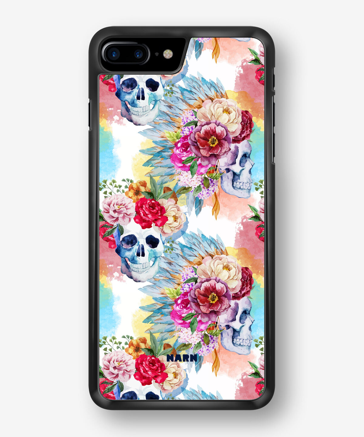 iPhone 6 / 6s Hard Case – Flowered Skulls - View 1