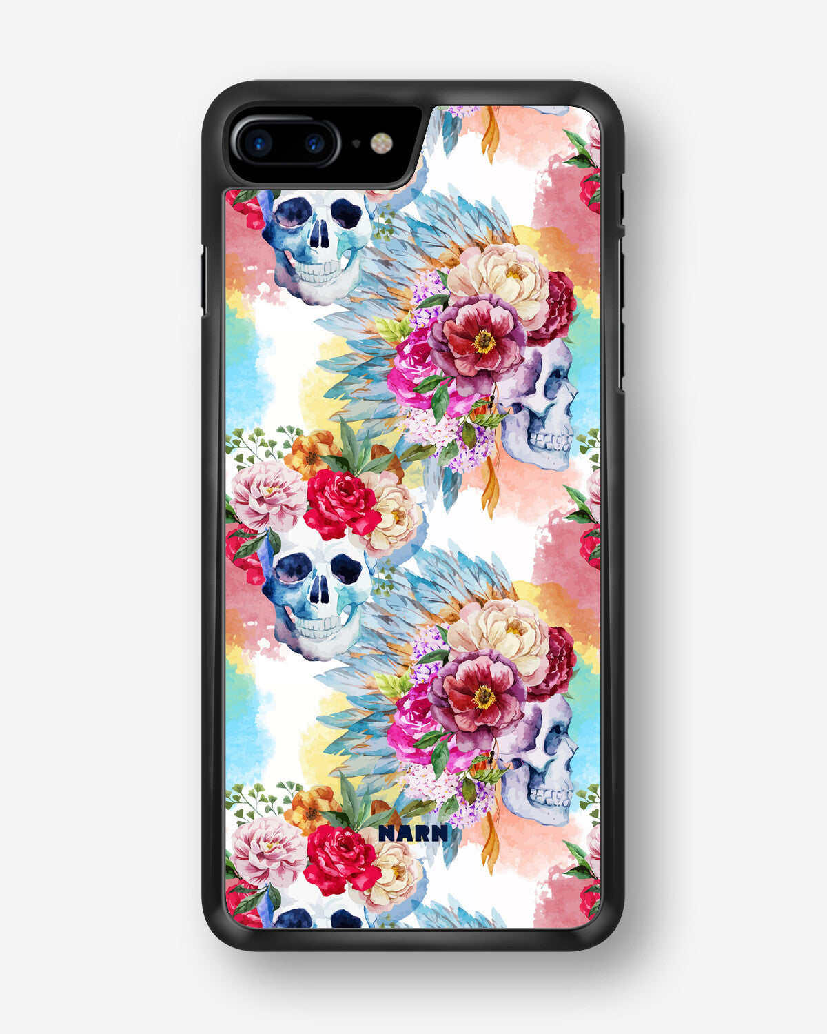 iPhone 6 / 6s Hard Case – Flowered Skulls - View 1