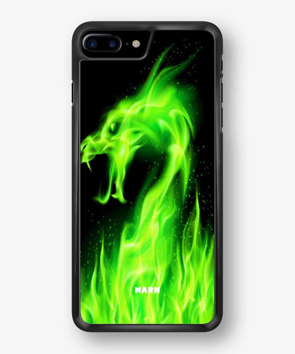 iPhone 6 / 6s Hard Case – Green Flames Dragon - View 1