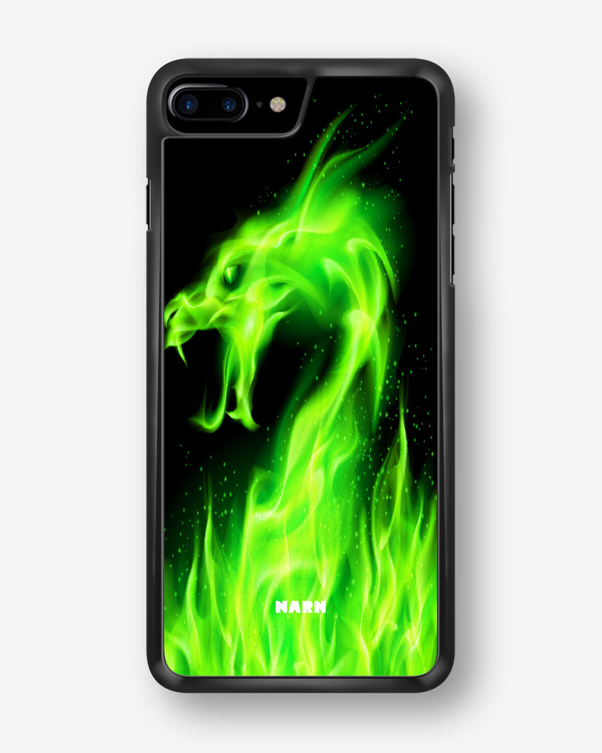 iPhone 6 / 6s Hard Case – Green Flames Dragon - View 1