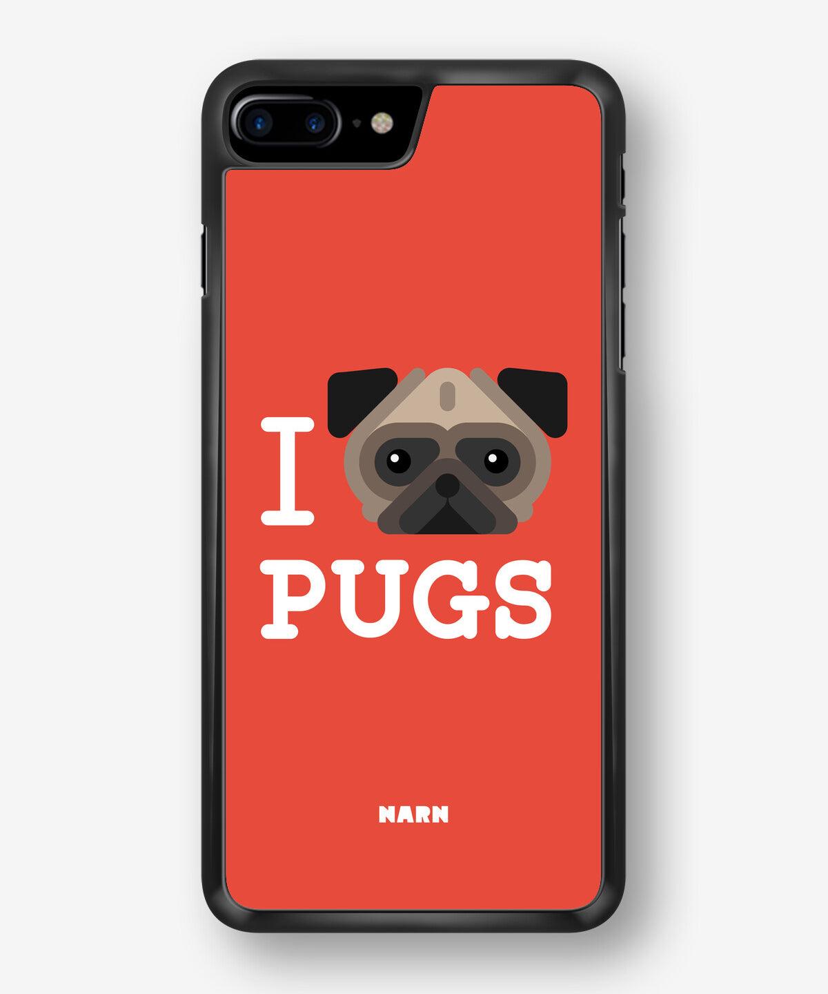 iPhone 6 / 6s Hard Case – I Love Pugs - View 1