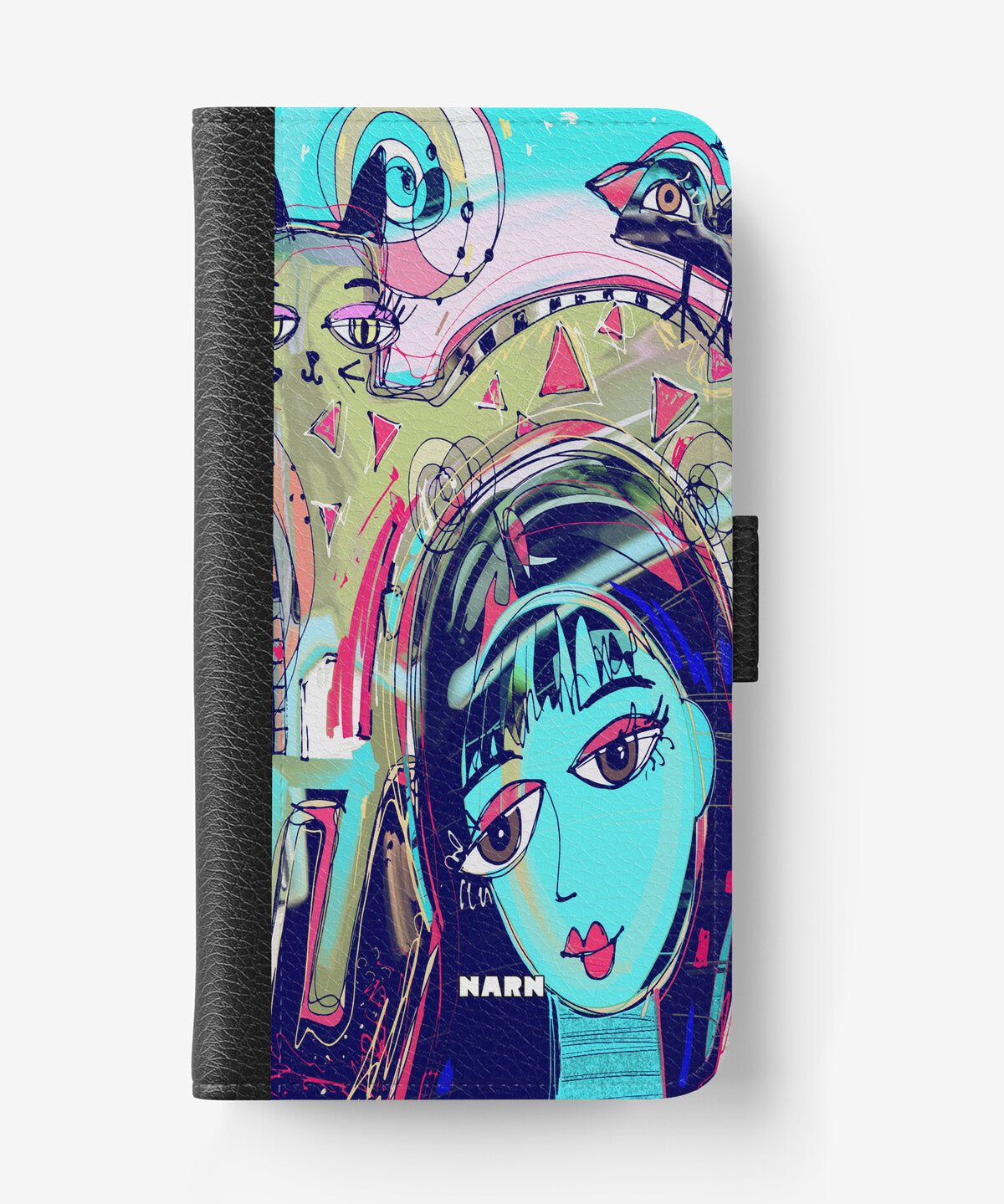 iPhone 6 / 6s Wallet Case - Abstract Cat - View 1