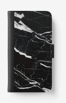 iPhone 6 / 6s Wallet Case - Black Marble - View 1