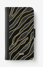 iPhone 6 / 6s Wallet Case - Golden Zebra - View 1