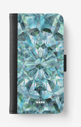 iPhone 6 / 6s Wallet Case - Green Crystals - View 1