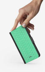 iPhone 6 / 6s Wallet Case - Turquoise Snake - View 2