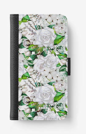 iPhone 6 / 6s Wallet Case - White Bloom - View 1