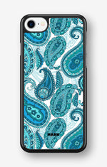 iPhone 7 / iPhone 8 Hard Case – Turquoise Paisley - View 1