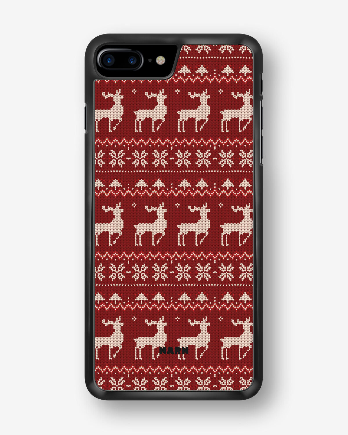 iPhone 7 Plus / 8 Plus Hard Case – Reindeer Knit - View 1