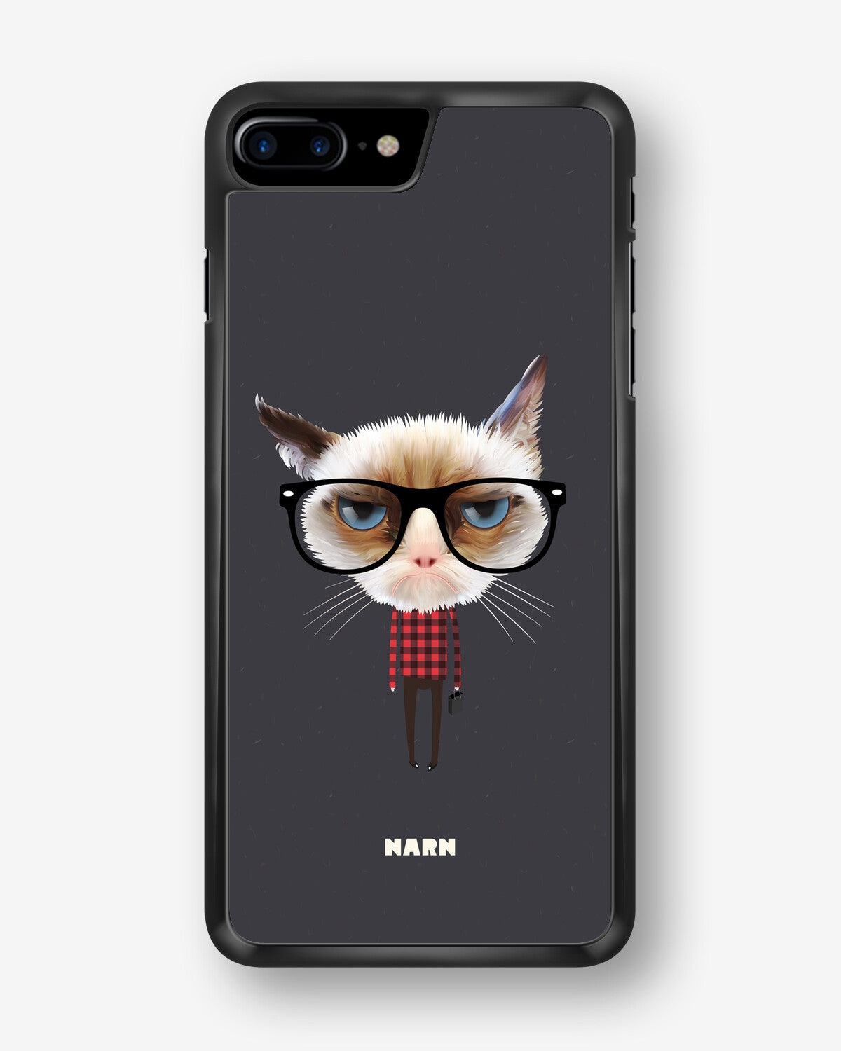 iPhone 7 Plus / 8 Plus Hard Case – Hipster Cat - View 1