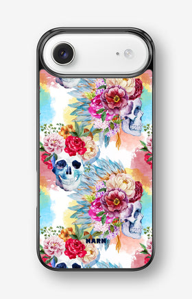 iPhone Air Hard Case – Flowered Skulls - View 1