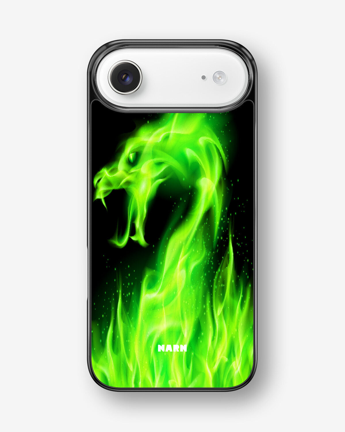 iPhone Air Hard Case – Green Flames Dragon - View 1