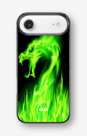 iPhone Air Hard Case – Green Flames Dragon - View 1