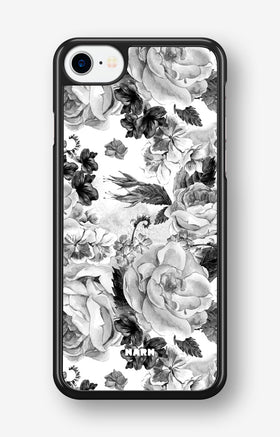 iPhone SE (2020/2022) Hard Case – Black & White Bloom - View 1