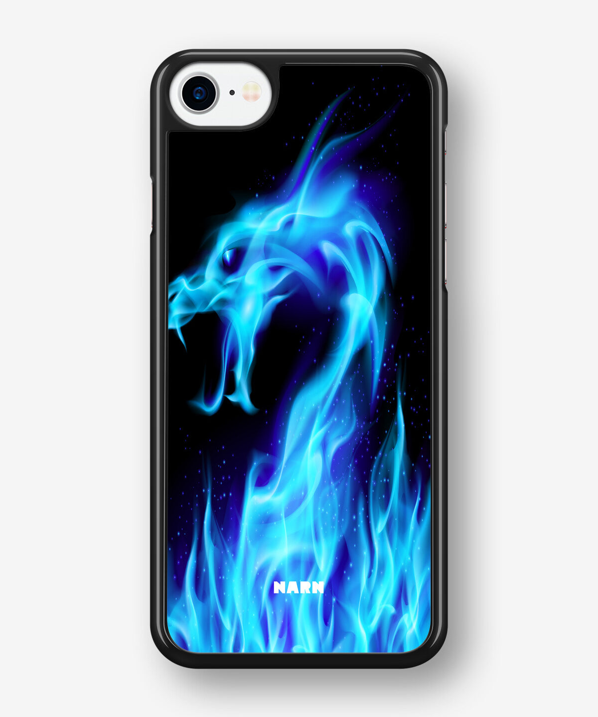 iPhone SE (2020/2022) Hard Case – Blue Flames Dragon - View 1