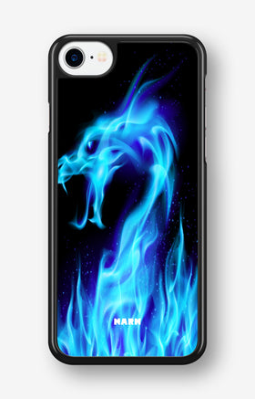 iPhone SE (2020/2022) Hard Case – Blue Flames Dragon - View 1