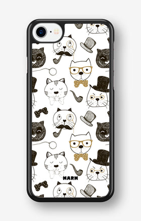 iPhone SE (2020/2022) Hard Case – Cartoon Cats - View 1