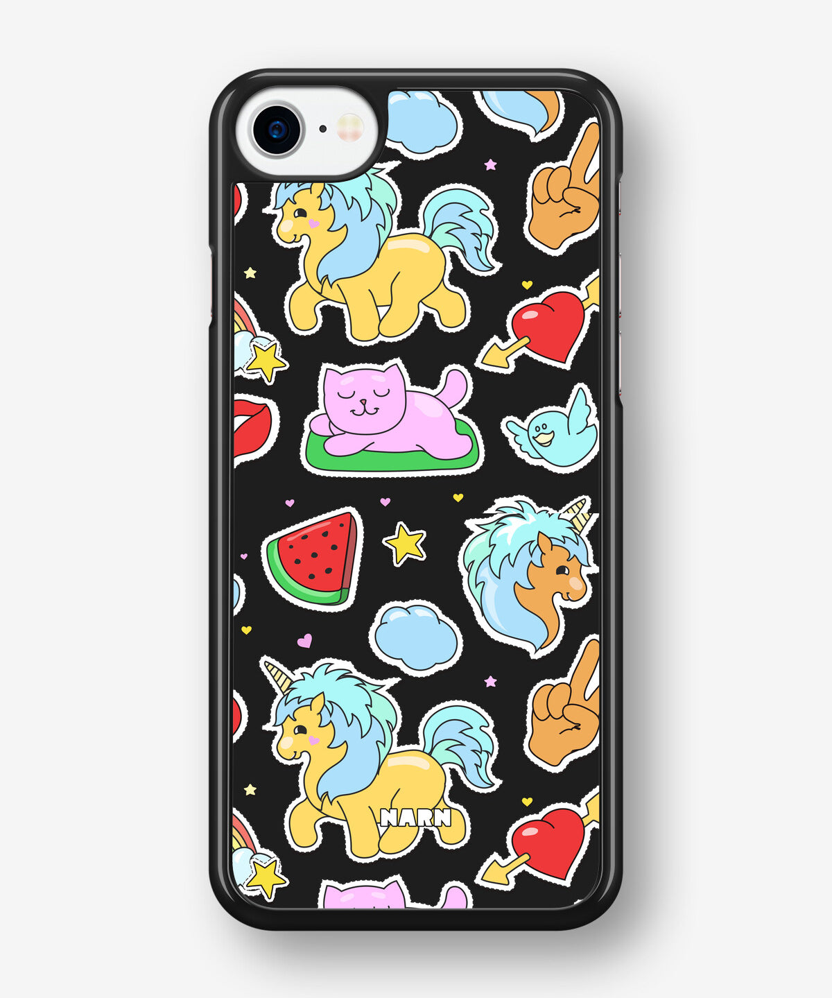 iPhone SE (2020/2022) Hard Case – Cute Stickers - View 1