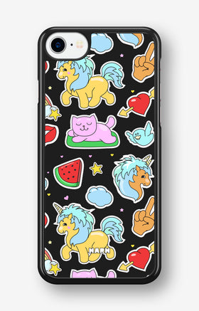 iPhone SE (2020/2022) Hard Case – Cute Stickers - View 1