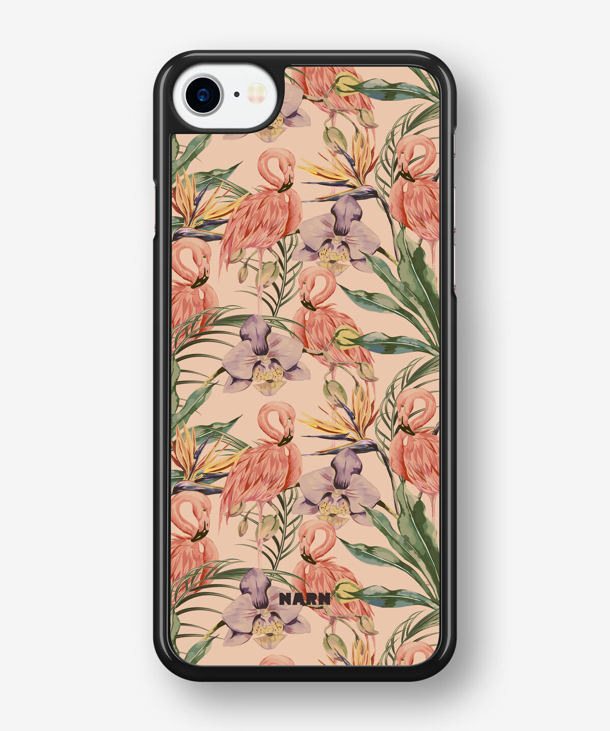 iPhone SE (2020/2022) Hard Case – Flamingos & Flowers - View 1