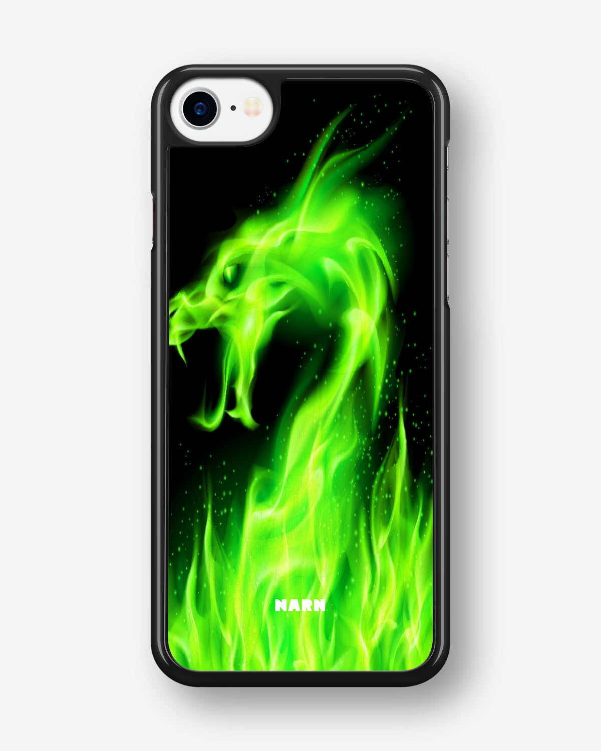 iPhone SE (2020/2022) Hard Case – Green Flames Dragon - View 1