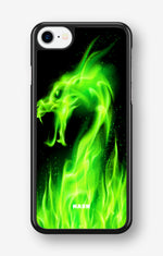 iPhone SE (2020/2022) Hard Case – Green Flames Dragon - View 1