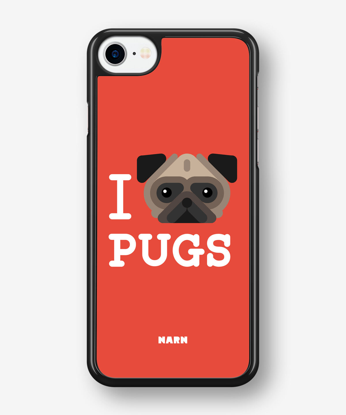 iPhone SE (2020/2022) Hard Case – I Love Pugs - View 1