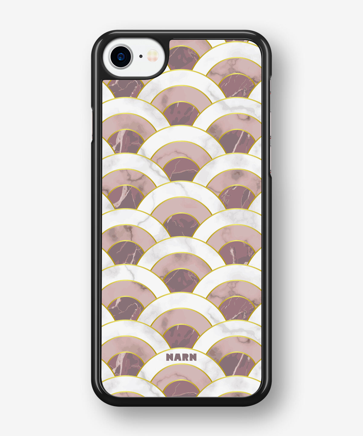 iPhone SE (2020/2022) Hard Case – Pink Marble Waves - View 1