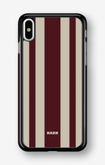 iPhone X/Xs Hard Case – Bordeaux Stripe - View 1