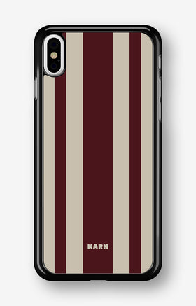 iPhone X/Xs Hard Case – Bordeaux Stripe - View 1