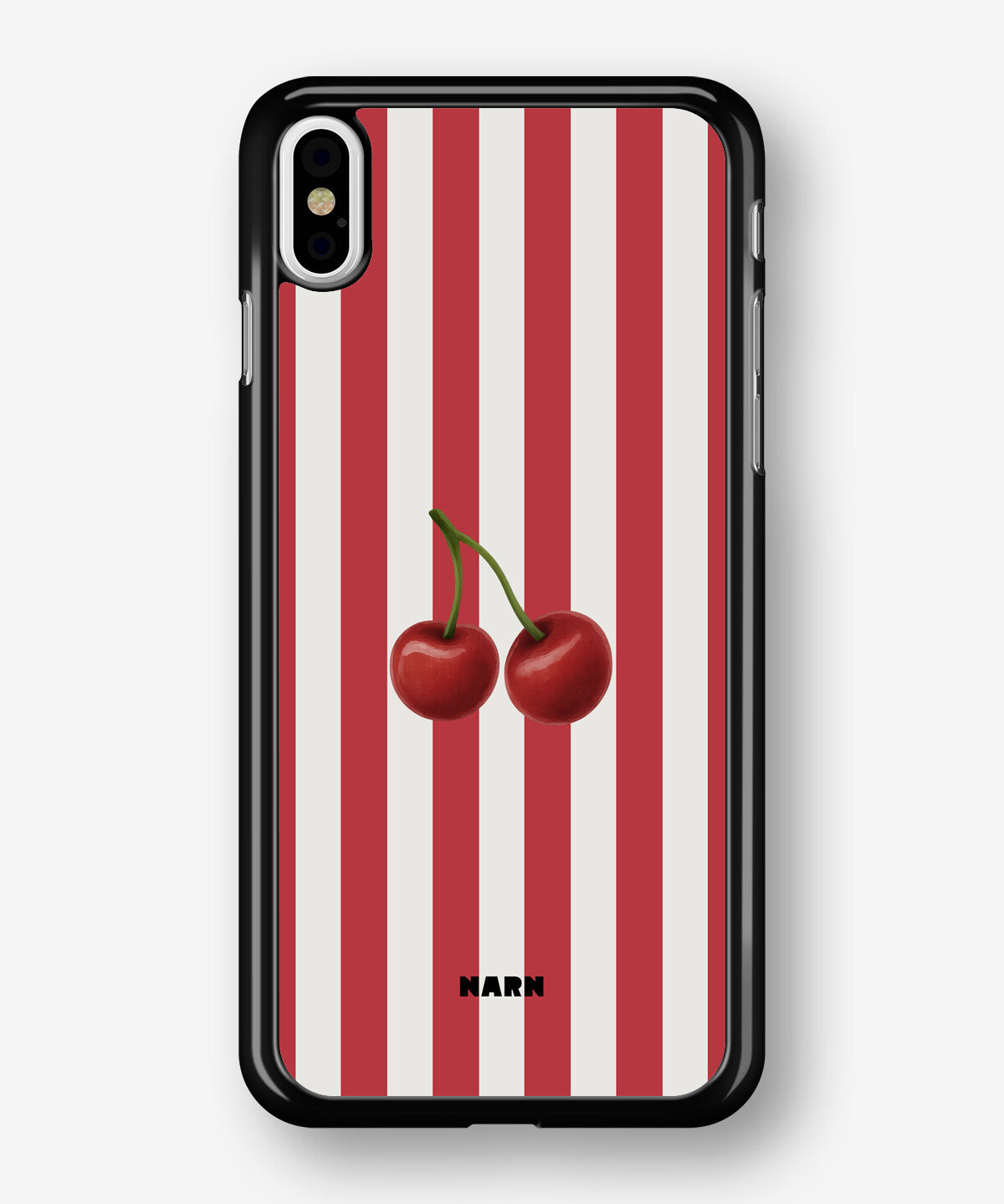 iPhone X/Xs Hard Case – Cherry Stripes - View 1