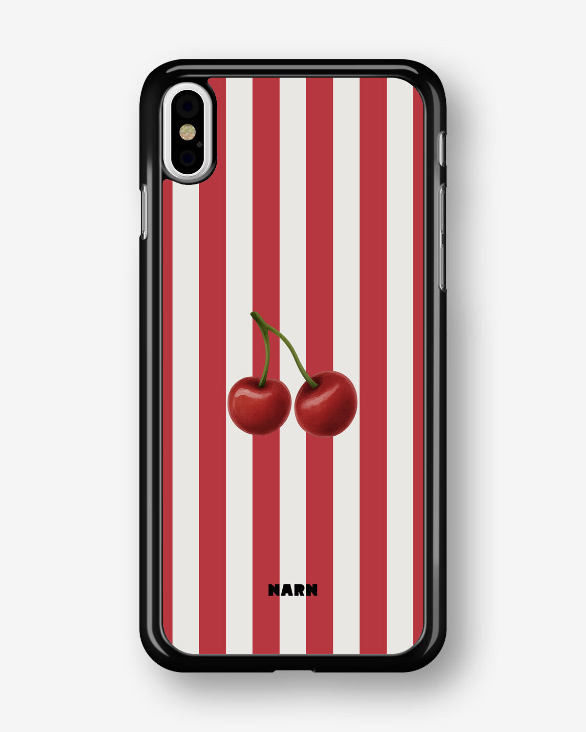 iPhone X/Xs Hard Case – Cherry Stripes - View 1
