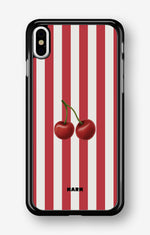 iPhone X/Xs Hard Case – Cherry Stripes - View 1