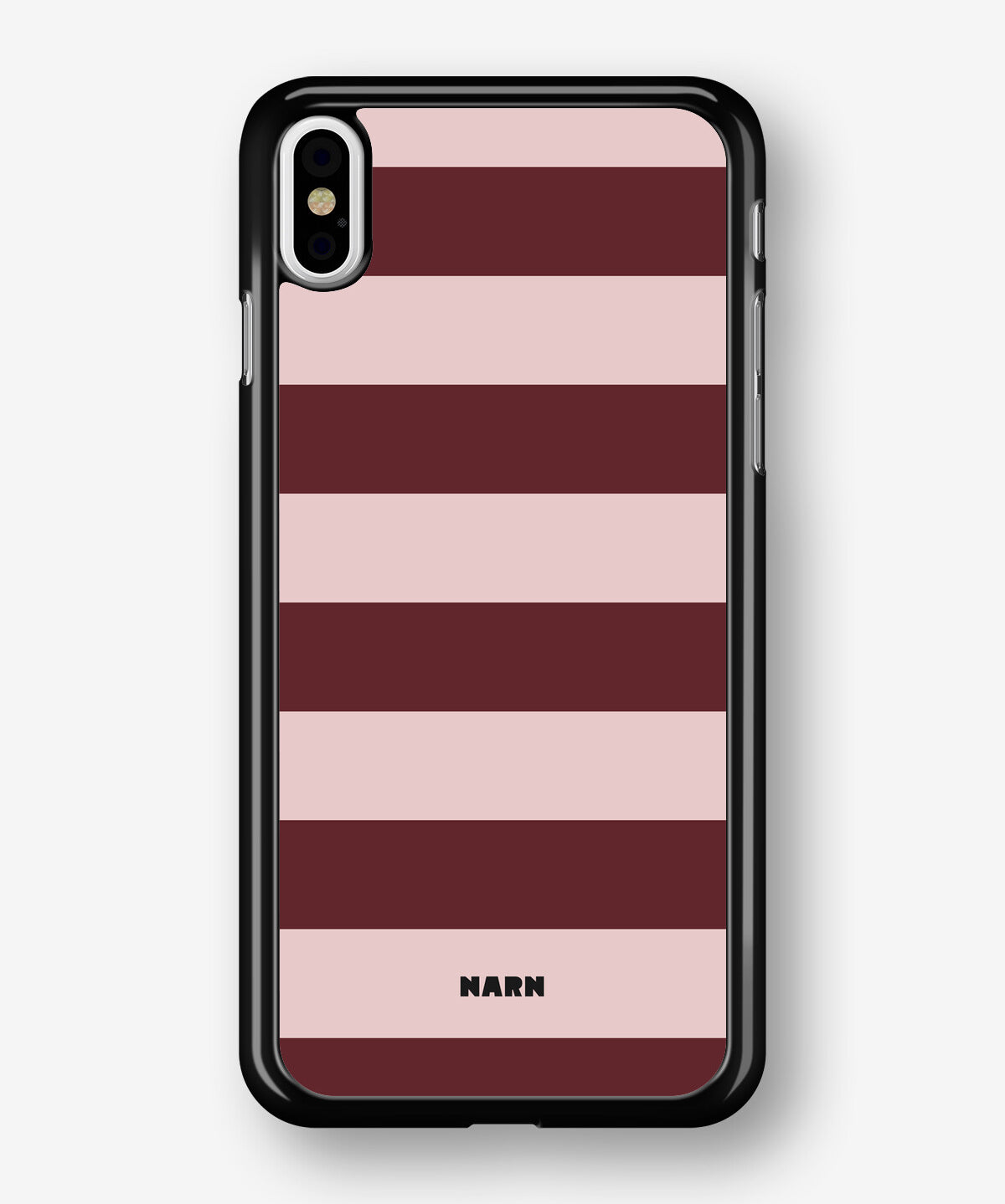 iPhone X/Xs Hard Case – Cranberry Stripe - View 1