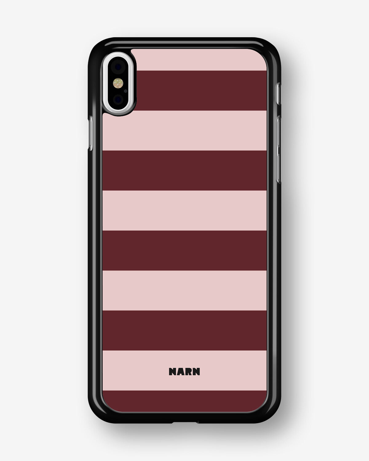 iPhone X/Xs Hard Case – Cranberry Stripe - View 1
