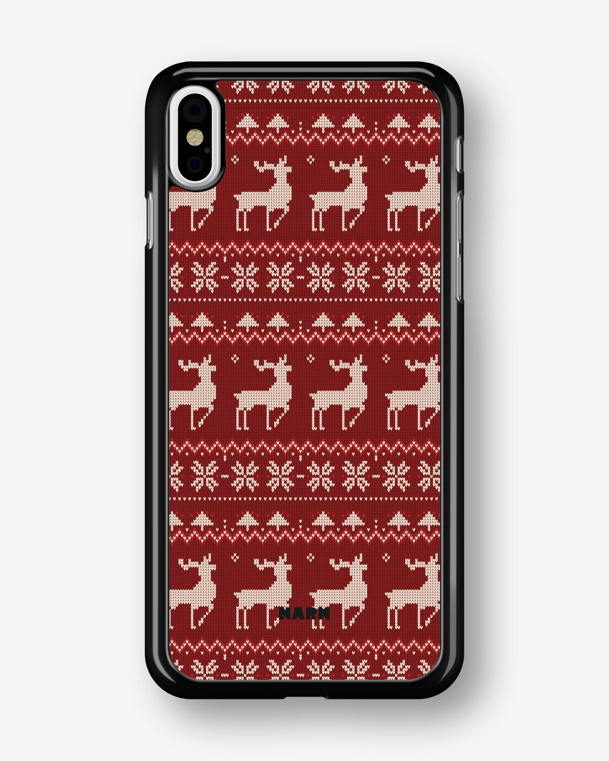 iPhone X/Xs Hard Case – Reindeer Knit - View 1