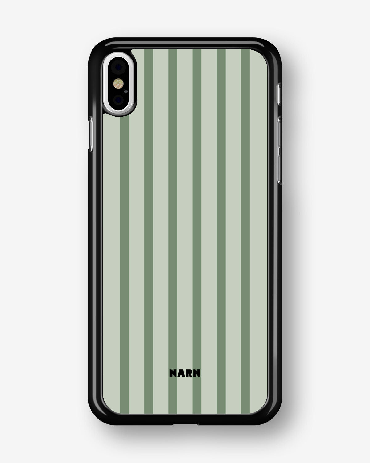 iPhone X/Xs Hard Case – Sage Stripes - View 1