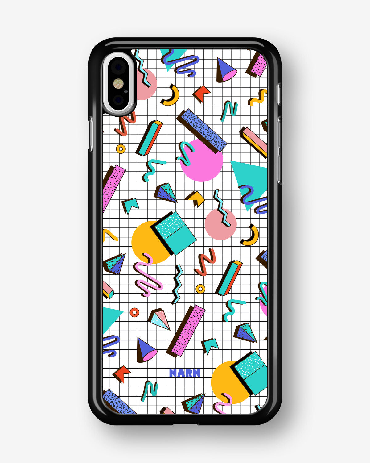iPhone X/Xs Hard Case – 80s Memphis - View 1