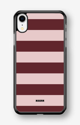 iPhone XR Hard Case – Cranberry Stripe - View 1
