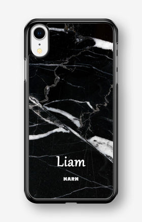iPhone XR Hard Case – Custom - Black Marble - View 1