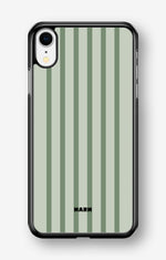 iPhone XR Hard Case – Sage Stripes - View 1