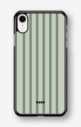 iPhone XR Hard Case – Sage Stripes - View 1